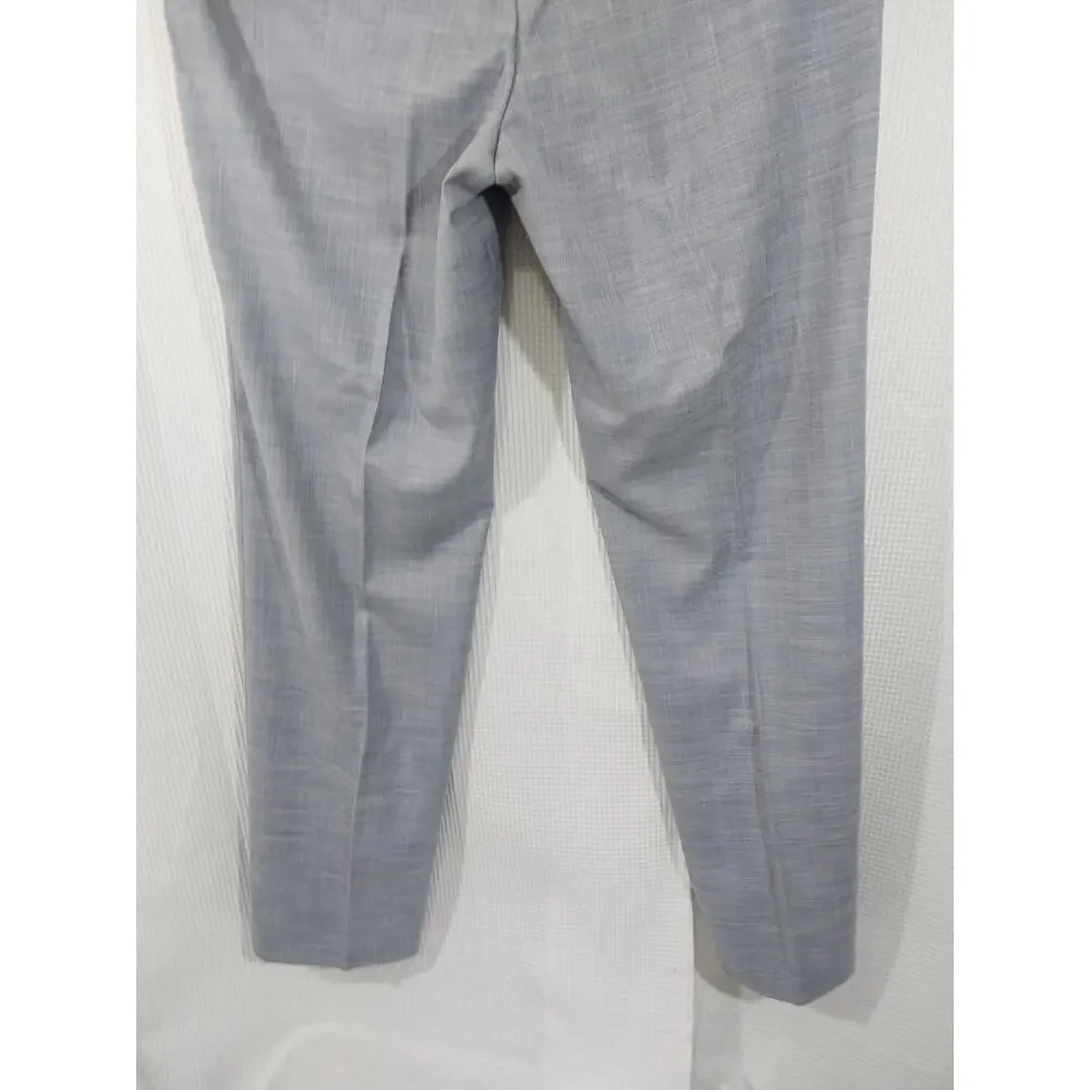 NWT@$95! LAUREN BY RALPH LAUREN! LT BLUE MICRO WEAVE ULTRAFLEX PANTS! SZ 33x32